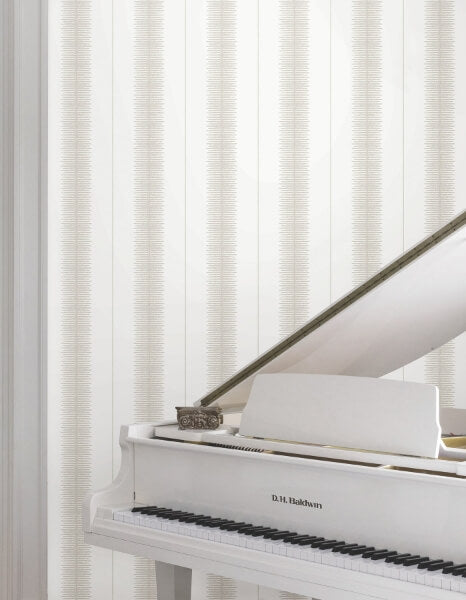 Tandem Stripe Taupe Wallpaper