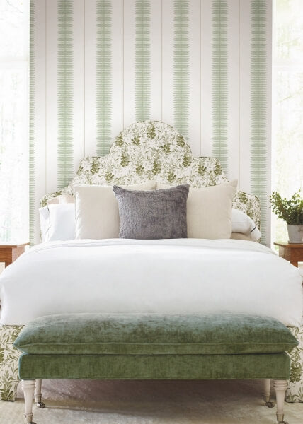 Tandem Stripe Green Wallpaper