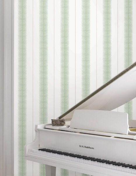 Tandem Stripe Green Wallpaper