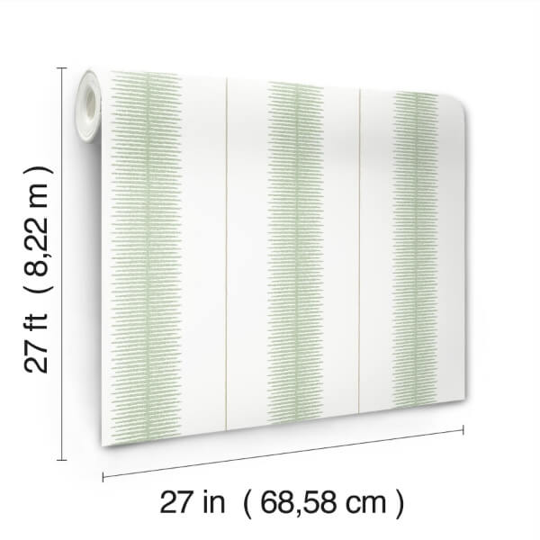 Tandem Stripe Green Wallpaper