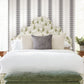 Tandem Stripe Black Wallpaper