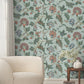 Monroe Teal Wallpaper
