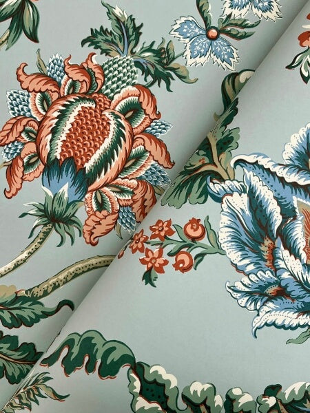 Monroe Teal Wallpaper