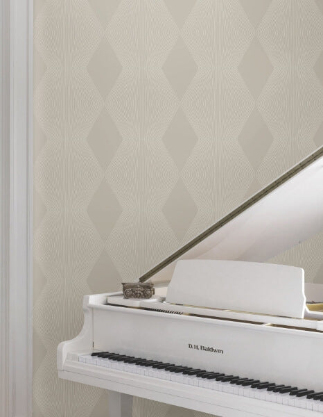 Diamond Legacy Taupe Wallpaper