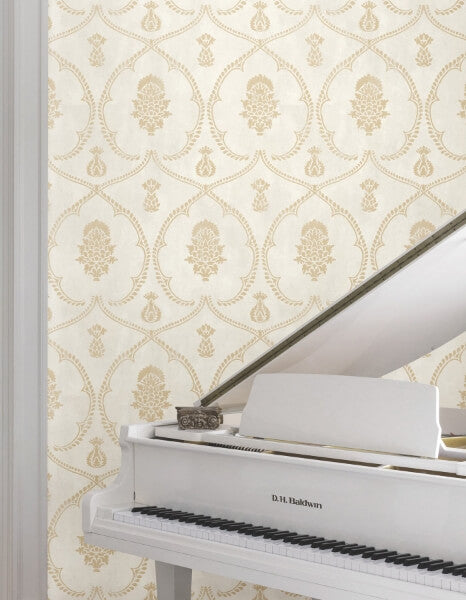 Royal Damask Soft Gold Wallpaper
