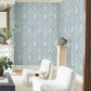 Royal Damask Blue Wallpaper