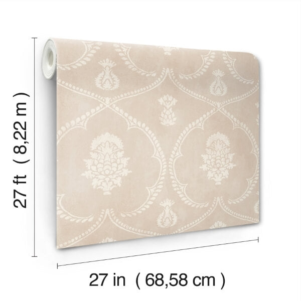 Royal Damask Blush Wallpaper