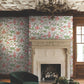 Courtyard Botanical Rose Wallpaper
