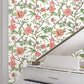 Courtyard Botanical Rose Wallpaper