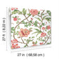 Courtyard Botanical Rose Wallpaper