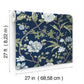 Courtyard Botanical Navy Wallpaper