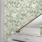 Courtyard Botanical Pale Blue Wallpaper