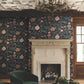 Courtyard Botanical Scarlet Wallpaper