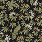Peacock Estate Black Wallpaper