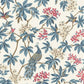 Peacock Estate White Wallpaper