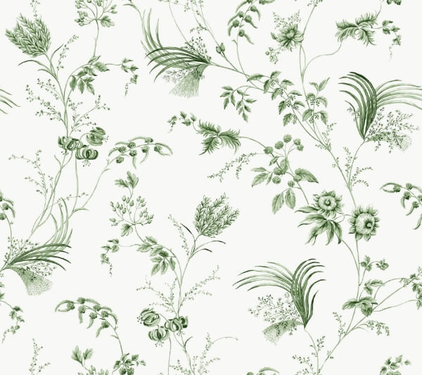 Floral Lace Green Wallpaper