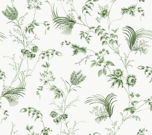 Floral Lace Green Wallpaper