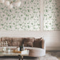 Floral Lace Green Wallpaper