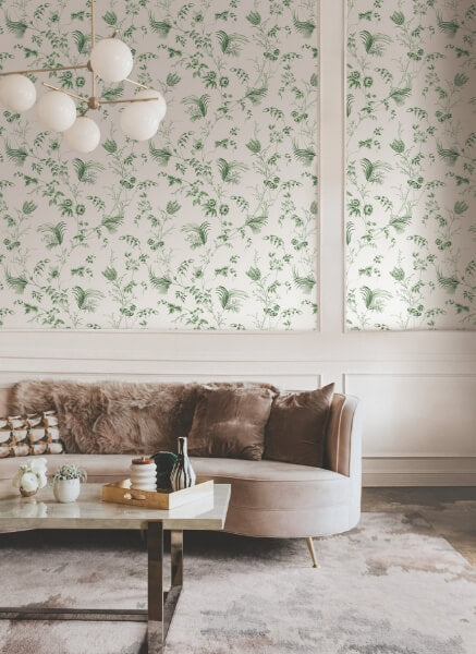 Floral Lace Green Wallpaper