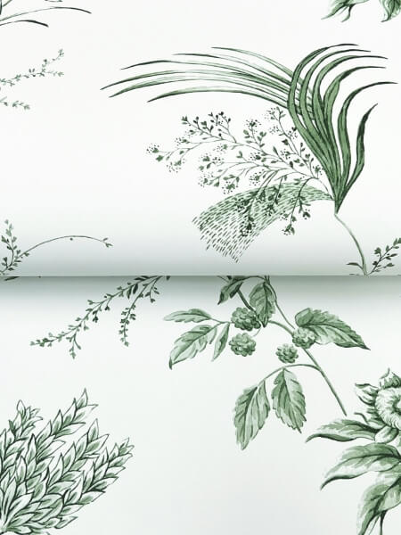 Floral Lace Green Wallpaper