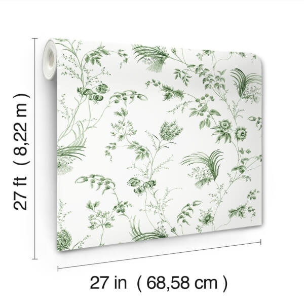 Floral Lace Green Wallpaper