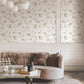 Floral Lace Taupe Wallpaper