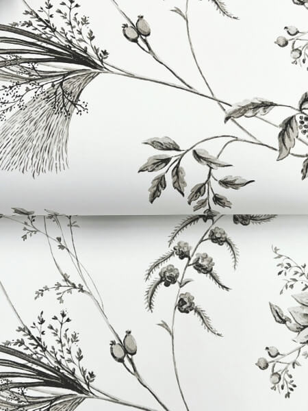 Floral Lace Black Wallpaper