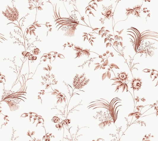 Floral Lace Brick Wallpaper