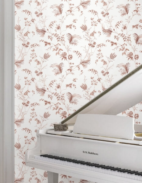 Floral Lace Brick Wallpaper