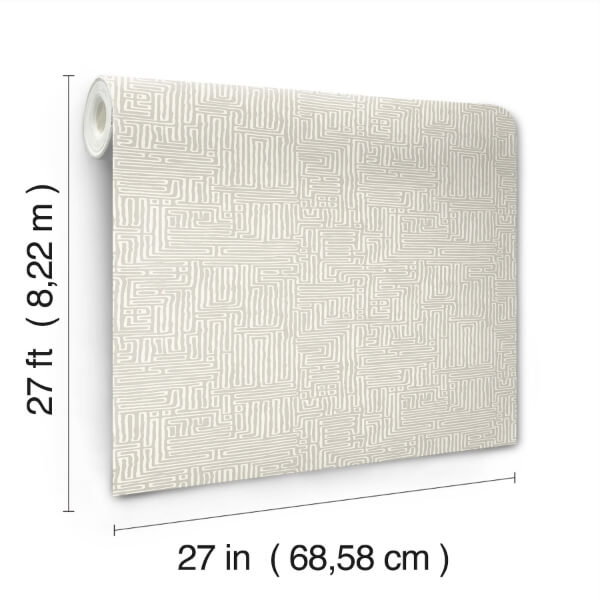 Passages Taupe Wallpaper