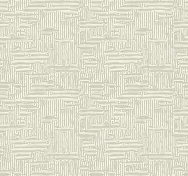 Passages Green Wallpaper