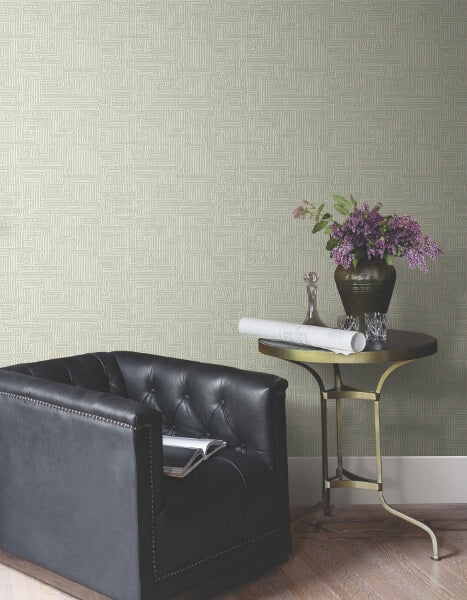 Passages Green Wallpaper