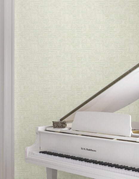 Passages Green Wallpaper