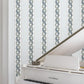Abbey's Garland Aqua Wallpaper