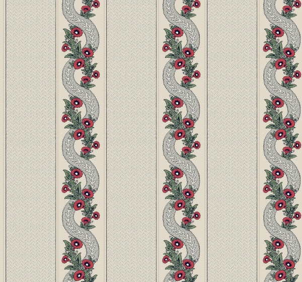 Abbey's Garland Ruby Wallpaper