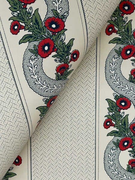 Abbey's Garland Ruby Wallpaper