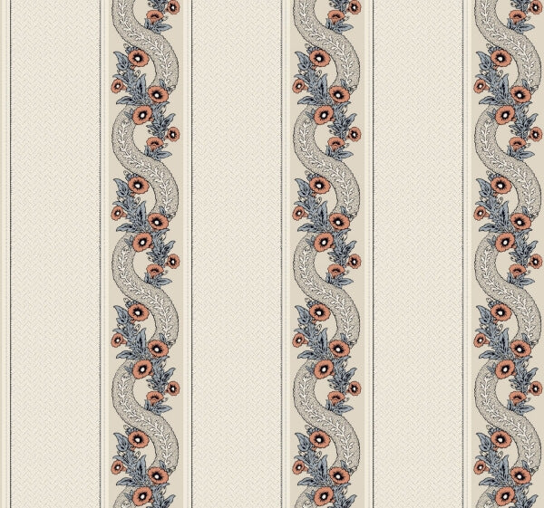 Abbey's Garland Coral Wallpaper