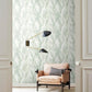 Peaceful Plume Light Blue Wallpaper