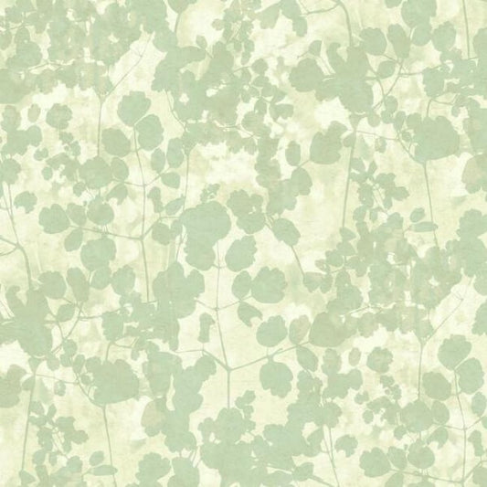 Pressed Leaves Green Wallpaper