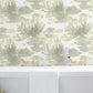 Water Lily Grey Wallpaper