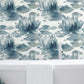Water Lily Dark Blue Wallpaper