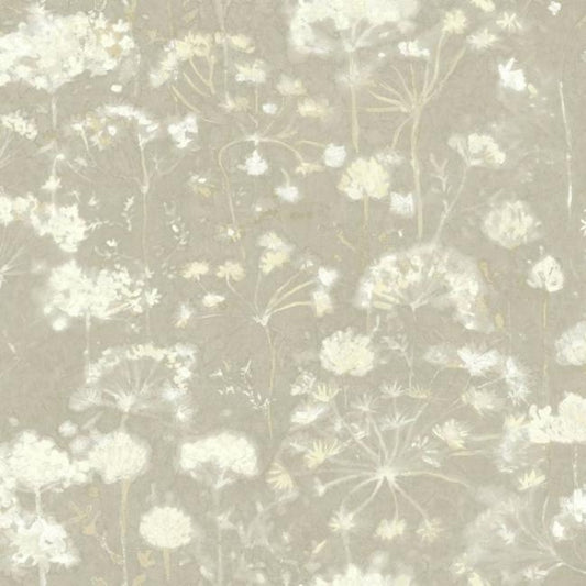 Botanical Fantasy Light Grey Wallpaper