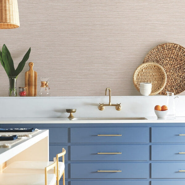 Grass Roots Beige Wallpaper