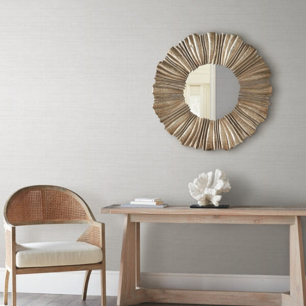 Tasar Silk White Wallpaper