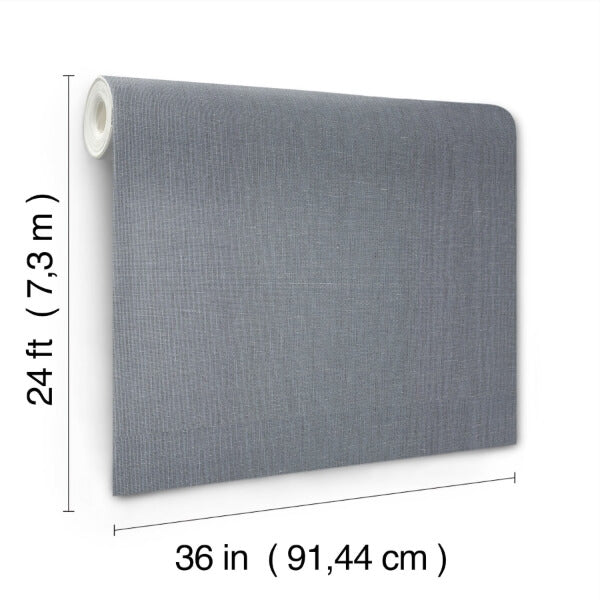 Crosshatch Navy String Wallpaper