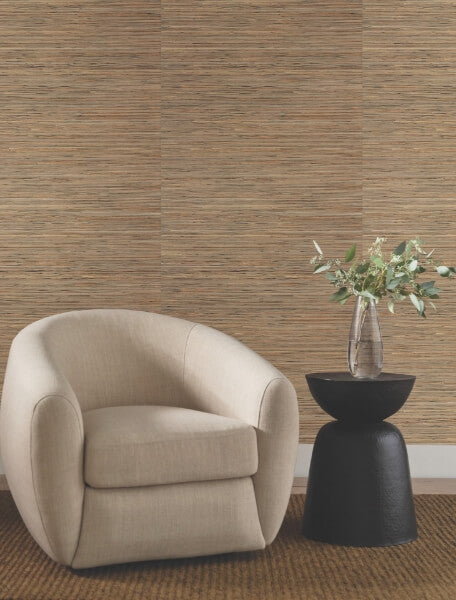 Bamboo Black Hemp Blend Wallpaper