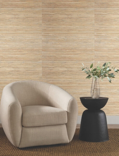 Bamboo White Hemp Blend Wallpaper