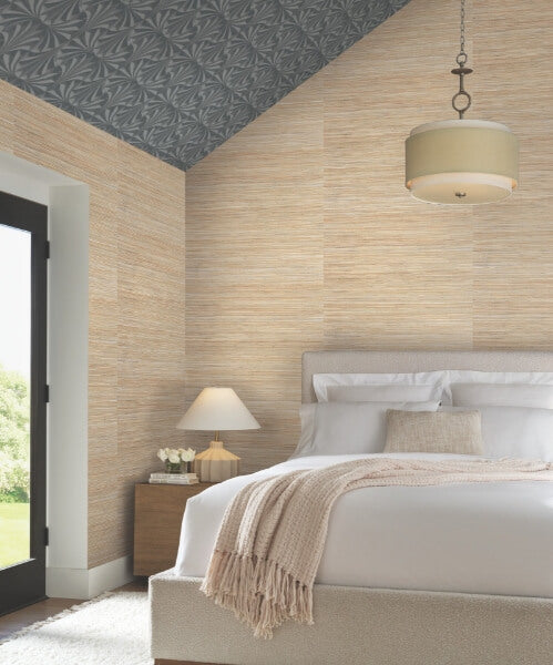 Bamboo White Hemp Blend Wallpaper