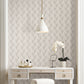 Metallic Cream Scallop Wallpaper