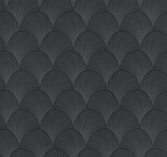 Metallic Scallop Wallpaper (NT6105)